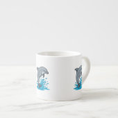 Joyful Dolphin Splash - Specialty Mug Espresso Kop (Voorkant rechts)