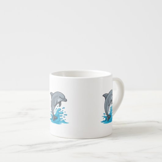 Joyful Dolphin Splash - Specialty Mug Espresso Kop (Voorkant rechts)