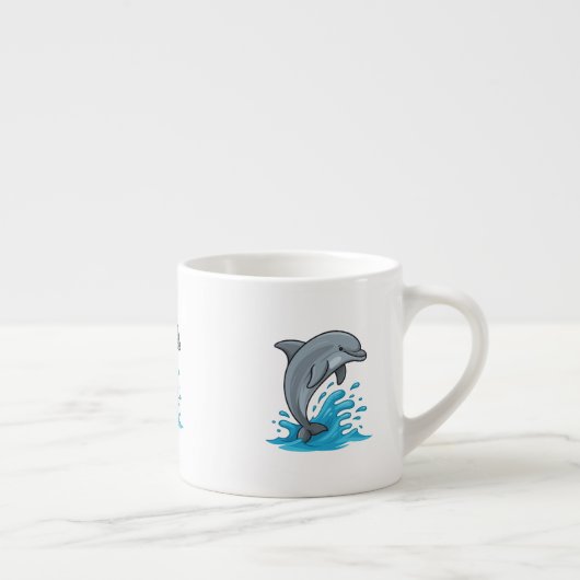 Joyful Dolphin Splash - Specialty Mug Espresso Kop (Rechts)
