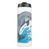 Joyful Dolphin Splash - Thermal Tumbler Thermosbeker (Voorkant)