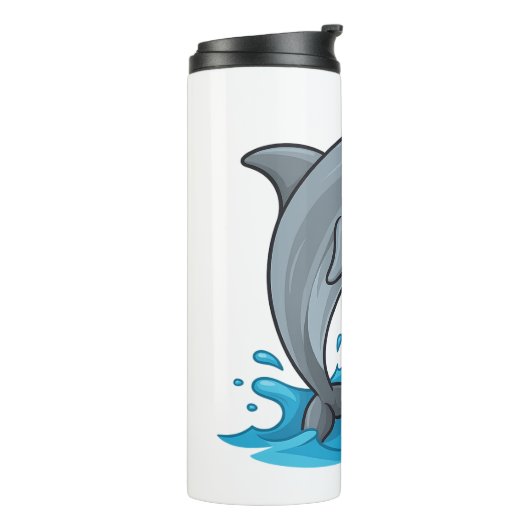 Joyful Dolphin Splash - Thermal Tumbler Thermosbeker (Gedraaid links)