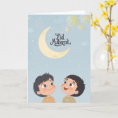 Joyful Eid al-Fitr Design Kaart (Gele Bloem)