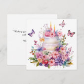 Joyful Elegance: betoverde tuin Verjaardag Kaart (Voorkant / Achterkant)