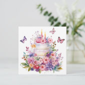 Joyful Elegance: betoverde tuin Verjaardag Kaart (Staand voorkant)