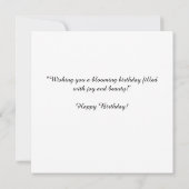 Joyful Elegance: betoverde tuin Verjaardag Kaart (Achterkant)