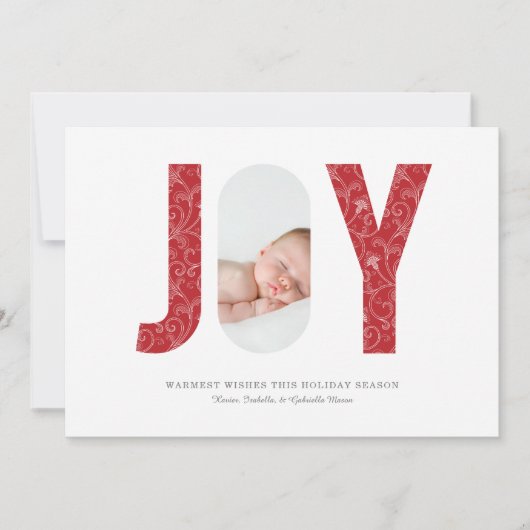 Joyful Elegance Photo Holiday Card Feestdagenkaart (Voorkant)