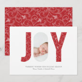 Joyful Elegance Photo Holiday Card Feestdagenkaart (Voorkant / Achterkant)