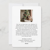 Joyful Elegant Script Photo met Kerstmis Feestdagenkaart (Achterkant)