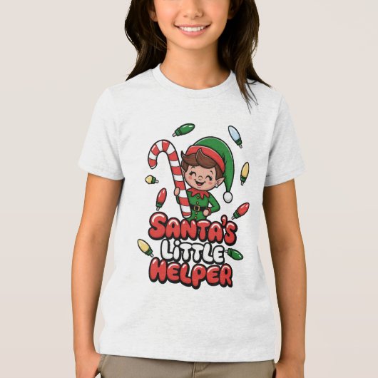 Joyful Elf Tri-Blend Shirt (Voorkant)