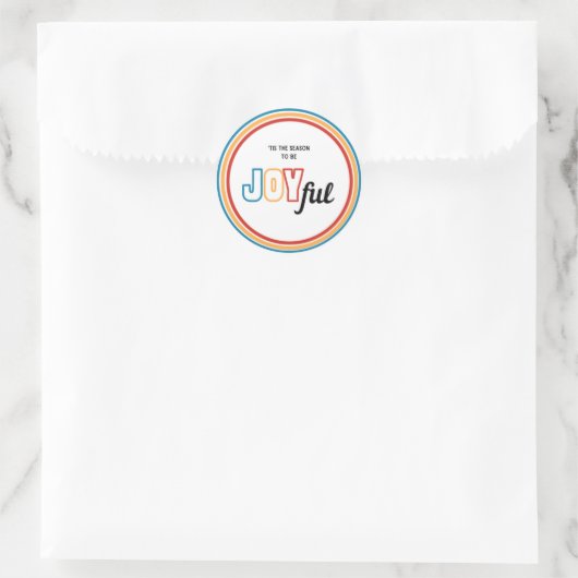 Joyful Envelope Seal Ronde Sticker (Tas)