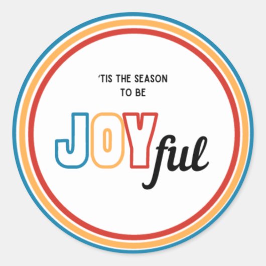 Joyful Envelope Seal Ronde Sticker (Voorkant)
