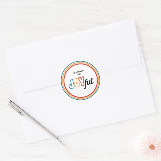 Joyful Envelope Seal Ronde Sticker (Envelop)