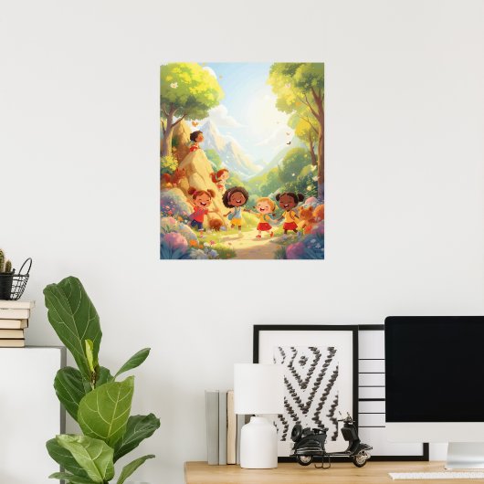 Joyful Explorers - Natuur Adventure Wall Art Poster (Thuiskantoor)