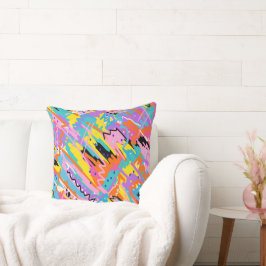 Joyful Expression Abstract Print Kussen