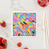 Joyful Expression Abstract Print Servet (Insitu)