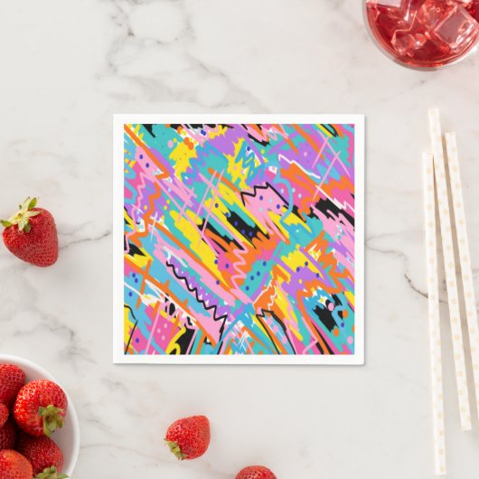 Joyful Expression Abstract Print Servet (Insitu)