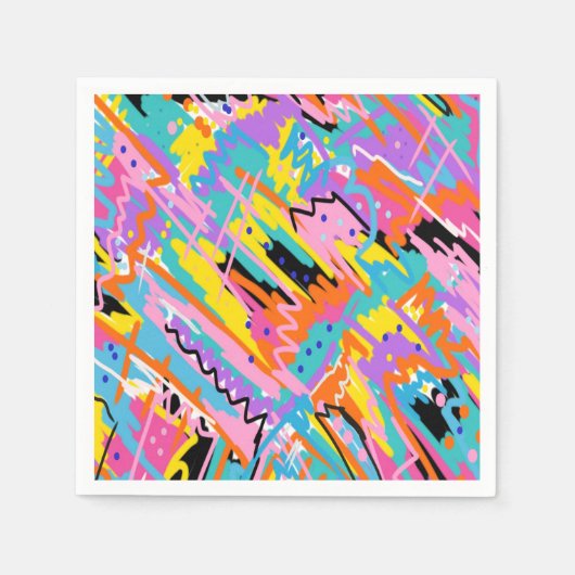 Joyful Expression Abstract Print Servet (Voorkant)