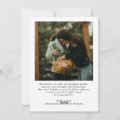 Joyful Family 2 Photo Christmas  Feestdagenkaart (Achterkant)