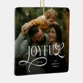 Joyful Family 2 Photo Christmas  Keramisch Ornament (Rechts)