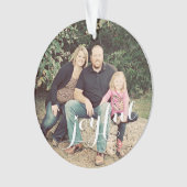 Joyful Family Foto met kerstversiering Ornament (voorkant)