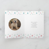 JOYFUL FAMILY FOTO modern elegant icoon kleurrijk Feestdagen Kaart (Binnen)