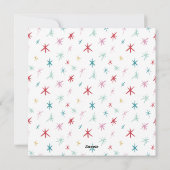 JOYFUL FAMILY FOTO modern elegant icoon kleurrijk Feestdagenkaart (Achterkant)