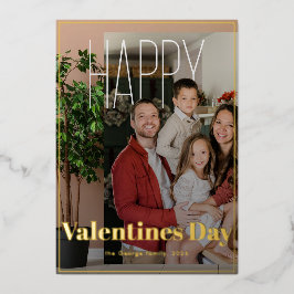 Joyful Family Holiday PhotoPop Holiday Card Folie Feestdagenkaart