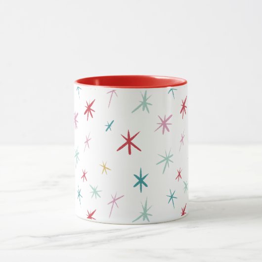 JOYFUL FAMILY moderne getekende feestelijke ster k Mok (Midden)