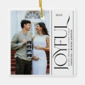 Joyful Family of Three Pregnancy Photo Keramisch Ornament (Voorkant)