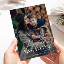 Joyful Feestdagen | Donkere blauwe foto van Elegan