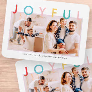 Joyful Feestdagen Modern Simple Colorful Fun Holid Magneet