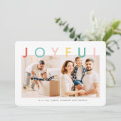 Joyful Feestdagen Moderne eenvoudige kleurrijke Feestdagenkaart (Staand voorkant)