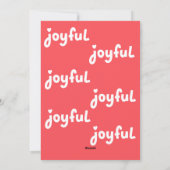 Joyful Feestdagenkaart (Achterkant)