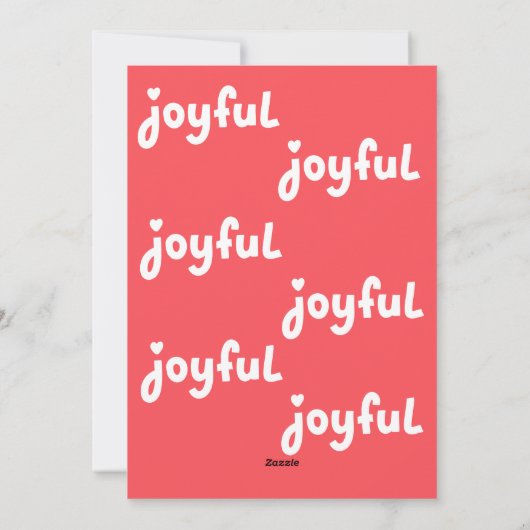 Joyful Feestdagenkaart (Achterkant)