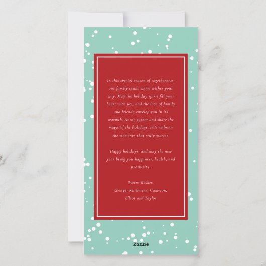 Joyful Feestelijke Kleurrijke & Leuke Ribbon Strip Feestdagenkaart (Achterkant)