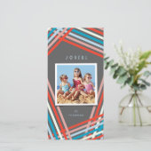 Joyful Feestelijke Kleurrijke & Leuke Ribbon Strip Feestdagenkaart (Staand voorkant)