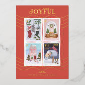 Joyful Festive-kerstscènes — Stampen Folie Feestdagenkaart (Voorkant)