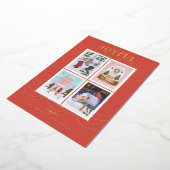 Joyful Festive-kerstscènes — Stampen Folie Feestdagenkaart (Gedraaid)