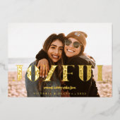 Joyful Filigree Photo Folie Feestdagenkaart (Voorkant)