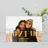 Joyful Filigree Photo Folie Feestdagenkaart (Staand Voorkant)