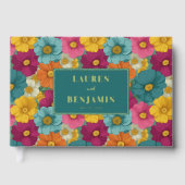 Joyful Floral Abstract Celebration Gastenboek (Voorkant)