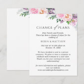 Joyful Floral, verandering van plannen bruiloft Aankondiging (Voorkant / Achterkant)