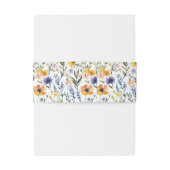 Joyful Floral Watercolor Garden Uitnodigingen Wikkel (Achterkant Voorbeeld)