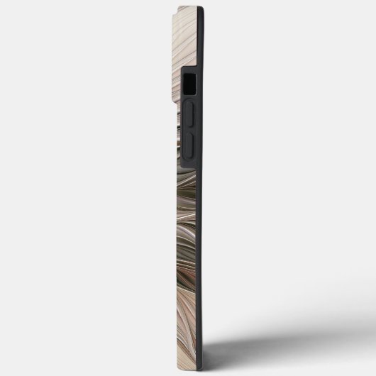 Joyful Flower Abstract Beige Brown Floral Fractal Case-Mate iPhone Case (Achterkant / Links)