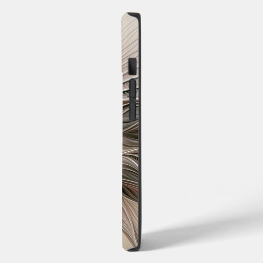 Joyful Flower Abstract Beige Brown Floral Fractal Case-Mate iPhone Case (Achterkant / Links)