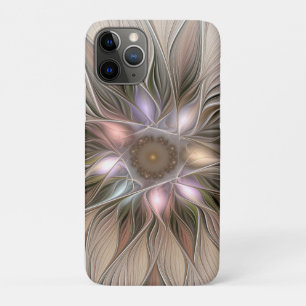 Joyful Flower Abstract Beige Brown Floral Fractal Case-Mate iPhone Case