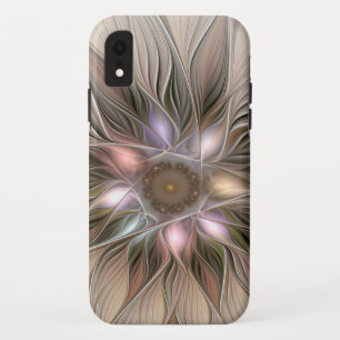 Joyful Flower Abstract Beige Brown Floral Fractal Case-Mate iPhone Case