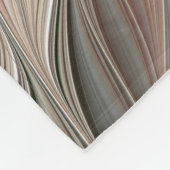 Joyful Flower Abstract Beige Brown Floral Fractal Fleece Deken (Hoek)