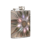 Joyful Flower Abstract Beige Brown Floral Fractal Heupfles (Rechts)