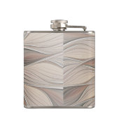 Joyful Flower Abstract Beige Brown Floral Fractal Heupfles (Achterkant)